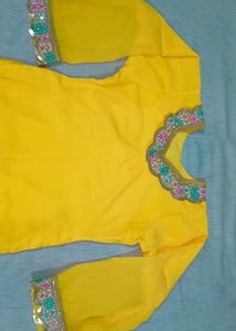 Vibrant Yellow Sharara Set with Dupatta