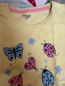 Cute Yellow Butterfly & Ladybug T-Shirt