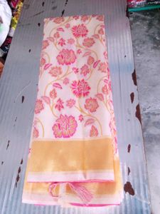 Heavy Banarasi Silk Saree - Floral Design