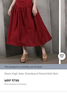 SHEIN Maroon skirt