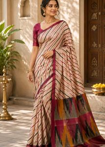 NEW Stylish Striped Saree