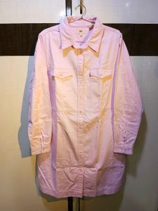 Levi's Pink Denim Shirt Dress
