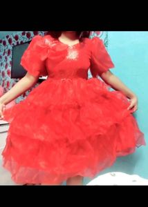 RED TUELLE FROCK💗