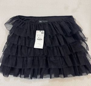 Ruffled Tulle Mini Skirt (shorts under)