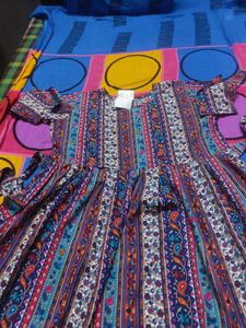 Boho Striped Print Midi Dress