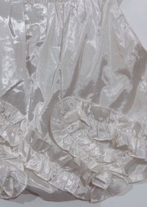 White tube ruffle detail Dress