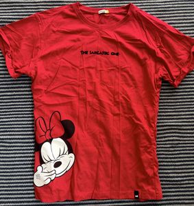Red Minnie Mouse Graphic T-Shirt