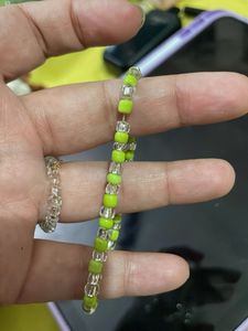 Lime Green Beaded Bracelet