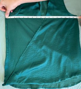 Elegant Bottle Green Wrap Top