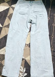 straight light blue jeans for woman