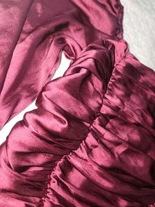 Ruched Square Neck Puff Sleeve Top