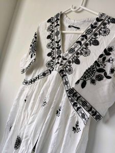 Embroidered White one piece