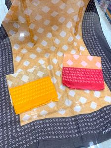 Orange &amp; Black Ethnic dupatta