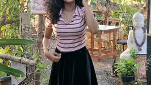 Pink Striped Polo T-Shirt
