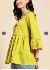 New Pure Cotton Peplum Top