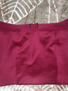 Burgundy Off-Shoulder Top