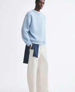 H&amp;m Light Blue Crew Neck Sweatshirt