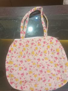 Cute Floral Quilted Tote Bag