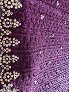 Purple Elegant Embroidered Blouse