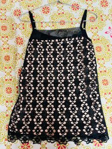 Elegant Black Lace Camisole Top