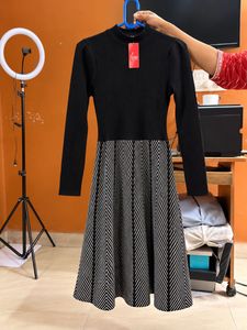 Chic Black &amp; White Midi Dress