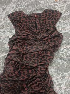 Animal Print Sleeveless Dress