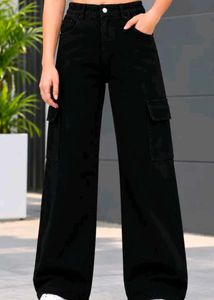 Black Cargo Jeans