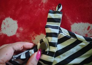 Striped Cold Shoulder Top