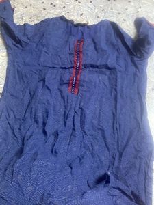 Blue N Red Kurti