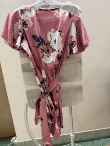 Flowy Floral Wrap Dress