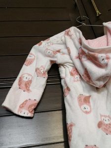 Carter's Cute Owl Print Baby Hoody Bath Gown