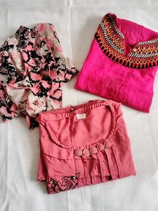 🎀 Combo Set Of 3 Ethnic Tops 😍