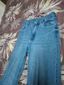 Sparkling Wide Leg Jeans