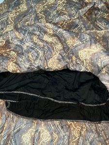 Elegant Brown Ethnic Print Skirt