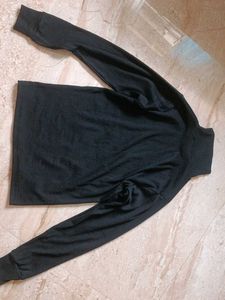 Black Long Sleeve Turtleneck Top