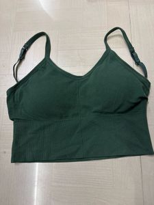 Comfortable Green Sports Bra