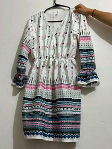 Boho Print Mini Dress