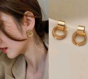 Chic Gold Twisted Hoop Earrings buy one get on