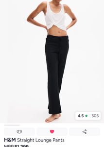 h&amp;m Black straight-Wide Leg Sweatpants