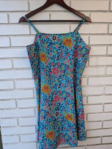 Bohemian Floral Print Mini Dress
