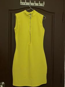 Sleeveless Zip Front Sheath Dress