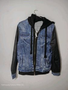 Men's Denim Jacket with Hoodie