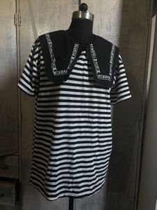 Striped Sailor Collar Top
