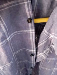 Men's Grey Checkered Casual Shirt