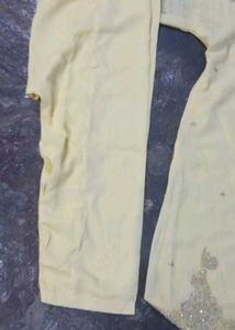 Elegant Cream Embroidered Kurta Set
