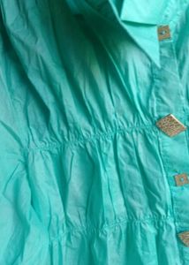 Turquoise Tiered Mini Dress