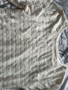 Cream Floral Lace Long Sleeve Top