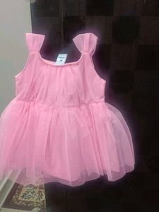 Adorable Pink Tulle Dress with Bow