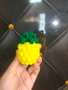 Crocheted Pineapple Keychain