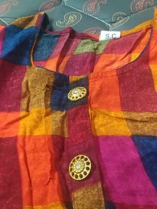 Checked Pattern Kurta